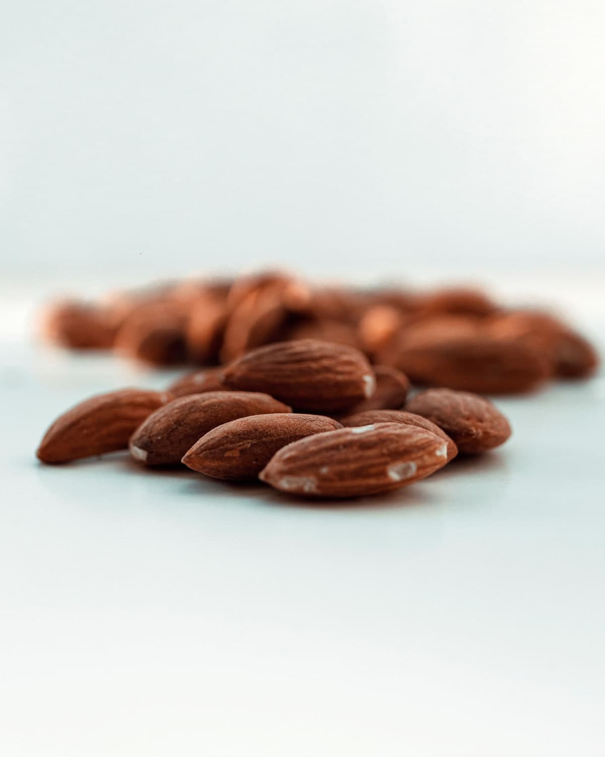 BM American almonds on a white surface