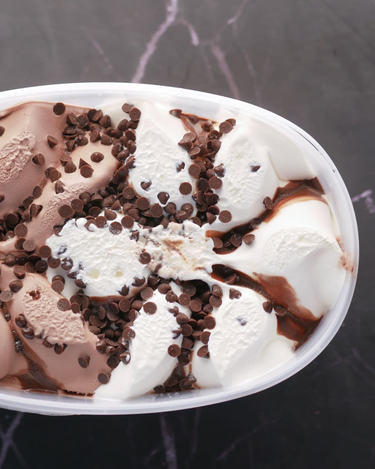A tub of ice cream